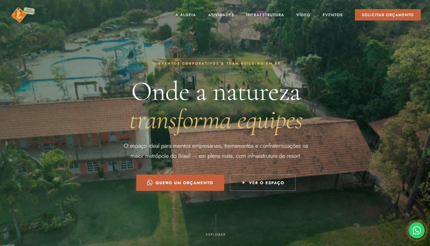 Aldeia para Empresas — Site Institucional